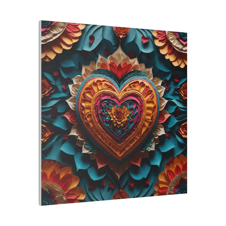 Vibrant Heart Bloom - Matte Canvas - Canvas - g(0D·IO) - 32" x 32" (Square) - 0.75'' -