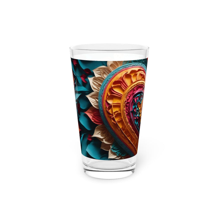 Vibrant Heart Bloom - Pint Glass - Mug - g(0D·IO) - 16oz - -