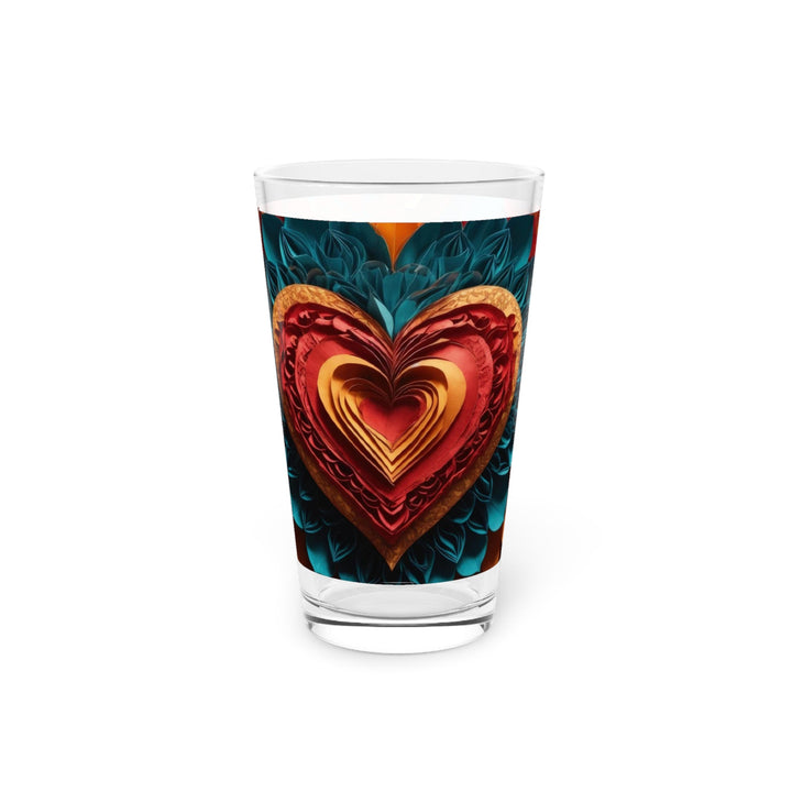 Vibrant Heart Bloom - Pint Glass - Mug - g(0D·IO) - 16oz - -