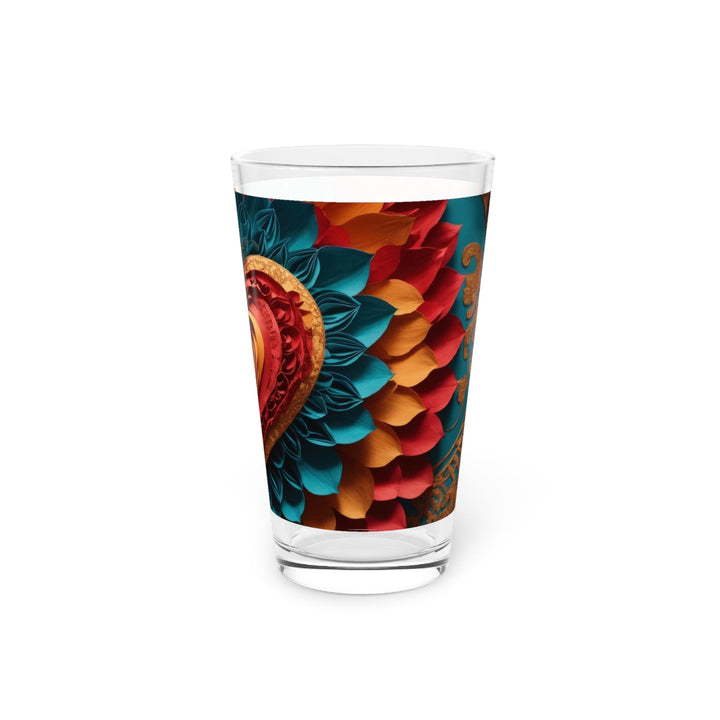 Vibrant Heart Bloom - Pint Glass - Mug - g(0D·IO) - 16oz - -