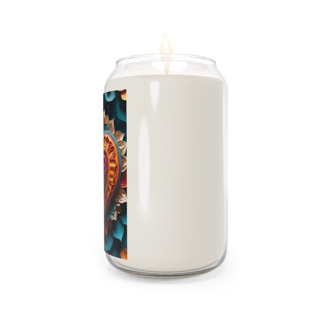 Vibrant Heart Bloom - Scented Candle - Home Decor - g(0D·IO) - Vanilla Bean - 13.75oz -