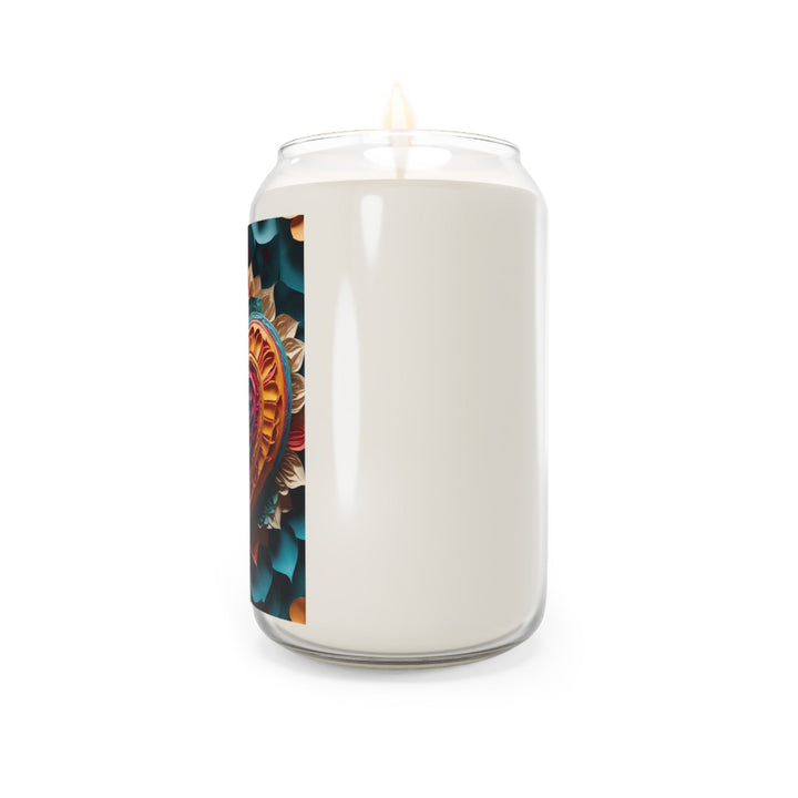 Vibrant Heart Bloom - Scented Candle - Home Decor - g(0D·IO) - Vanilla Bean - 13.75oz -