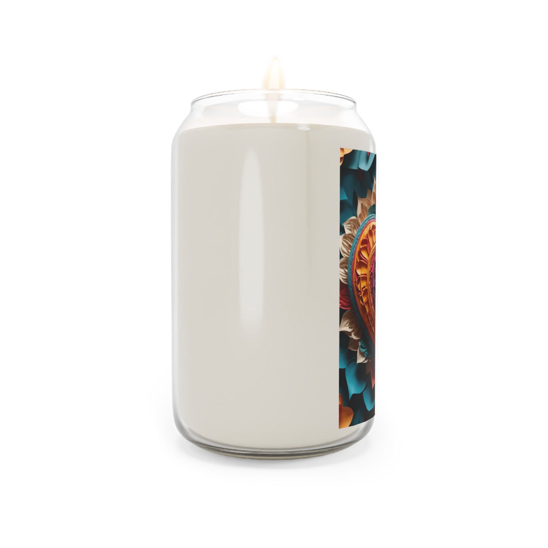 Vibrant Heart Bloom - Scented Candle - Home Decor - g(0D·IO) - Vanilla Bean - 13.75oz -