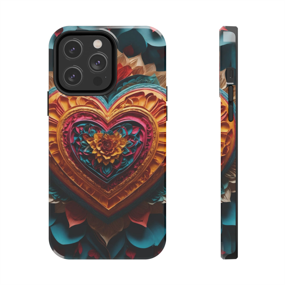 Vibrant Heart Bloom - Tough Phone Case - Phone Case - g(0D·IO) - iPhone 14 Pro Max - -