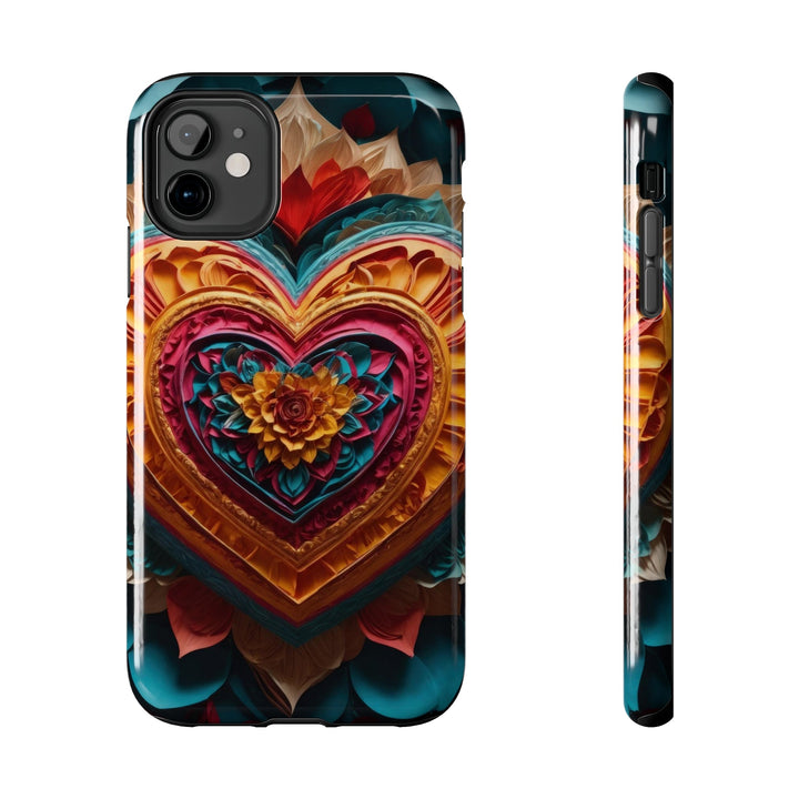 Vibrant Heart Bloom - Tough Phone Case - Phone Case - g(0D·IO) - iPhone 11 - -