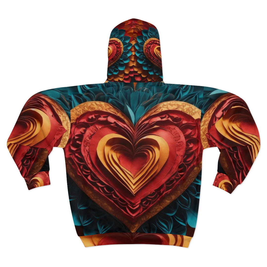 Vibrant Heart Bloom - Unisex Zip Hoodie - All Over Prints - g(0D·IO) - XS - -