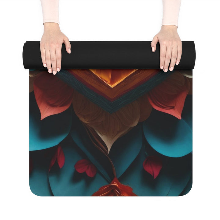 Vibrant Heart Bloom - Yoga Mat - Home Decor - g(0D·IO) - 24” x 68” - -