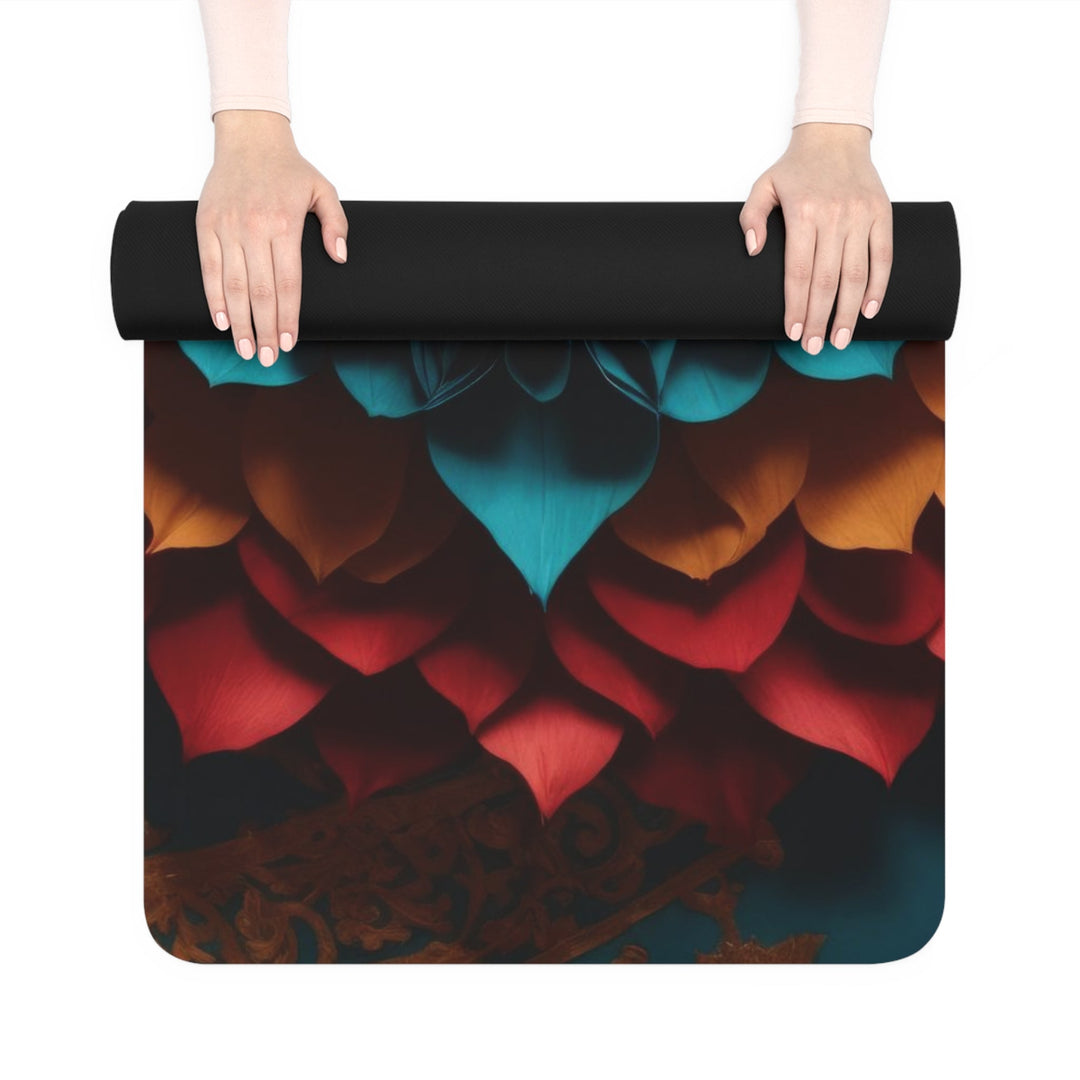 Vibrant Heart Bloom - Yoga Mat - Home Decor - g(0D·IO) - 24” x 68” - -