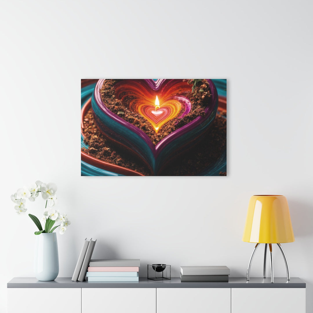 Vibrant Heart Flame - Acrylic Prints (French Cleat Hanging) - Home Decor - g(0D·IO) - 24" x 36" (Vertical) - 0.25'' -