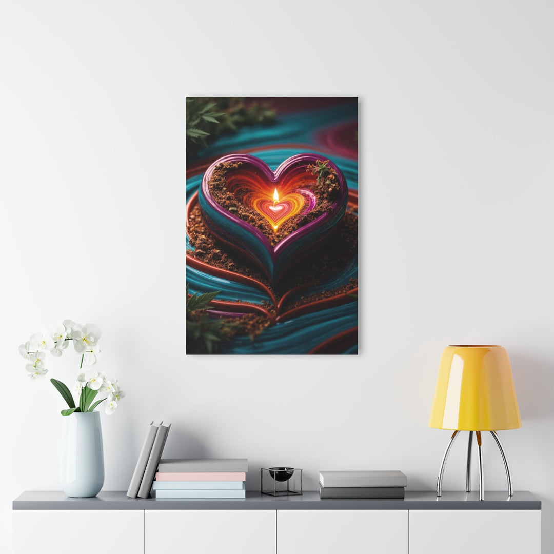 Vibrant Heart Flame - Acrylic Prints (French Cleat Hanging) - Home Decor - g(0D·IO) - 24" x 36" (Vertical) - 0.25'' -
