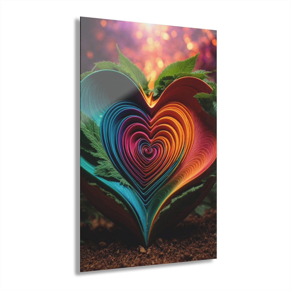Vibrant Heart Foliage - Acrylic Prints (French Cleat Hanging) - Home Decor - g(0D·IO) - 24" x 36" (Vertical) - 0.25'' -