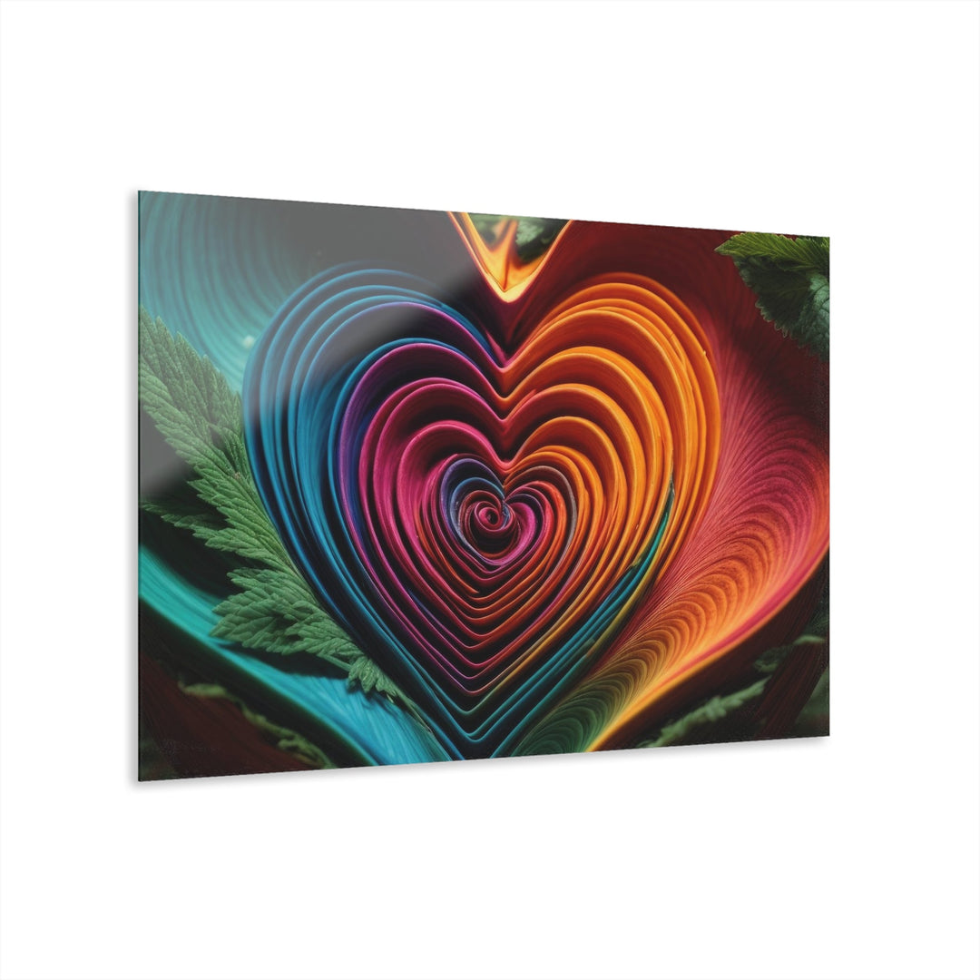 Vibrant Heart Foliage - Acrylic Prints (French Cleat Hanging) - Home Decor - g(0D·IO) - 36" x 24" (Horizontal) - 0.25'' -