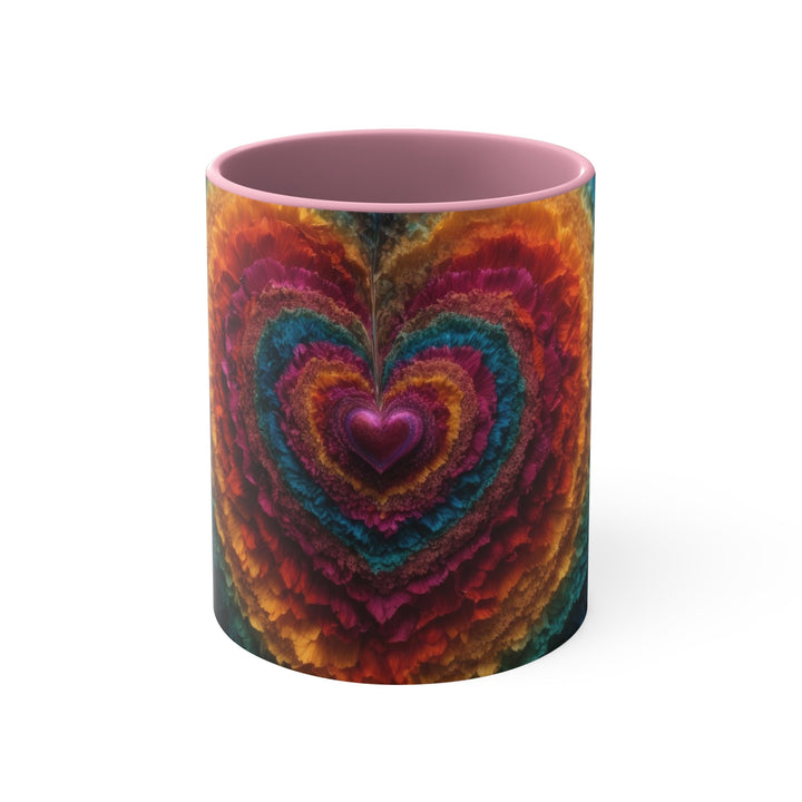 Vibrant Heart Layers - Accent Coffee Mug - Mug - g(0D·IO) - Pink - 11oz -