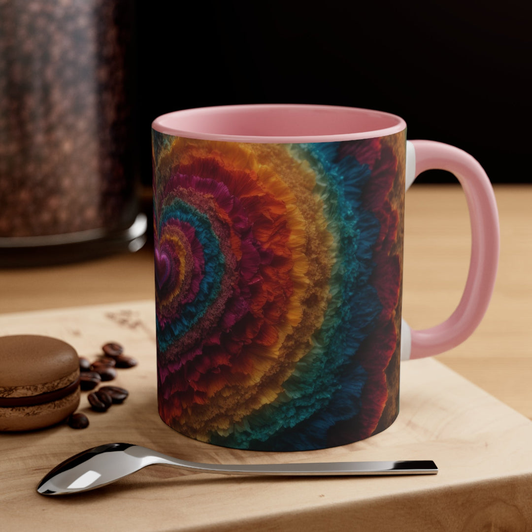 Vibrant Heart Layers - Accent Coffee Mug - Mug - g(0D·IO) - Pink - 11oz -