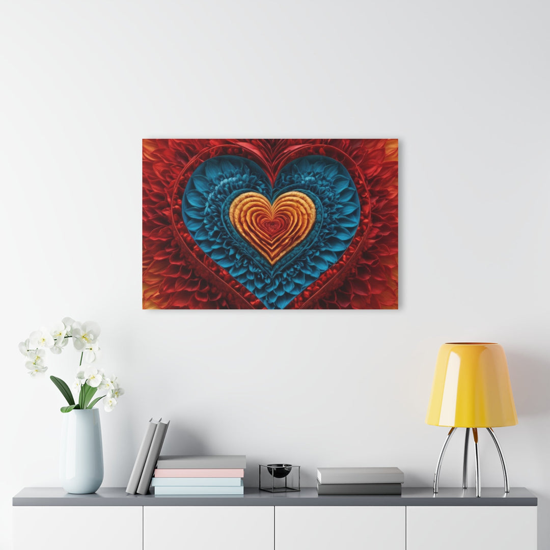 Vibrant Heart Layers - Acrylic Prints (French Cleat Hanging) - Home Decor - g(0D·IO) - 24" x 36" (Vertical) - 0.25'' -