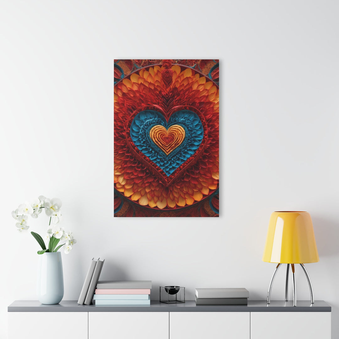 Vibrant Heart Layers - Acrylic Prints (French Cleat Hanging) - Home Decor - g(0D·IO) - 24" x 36" (Vertical) - 0.25'' -