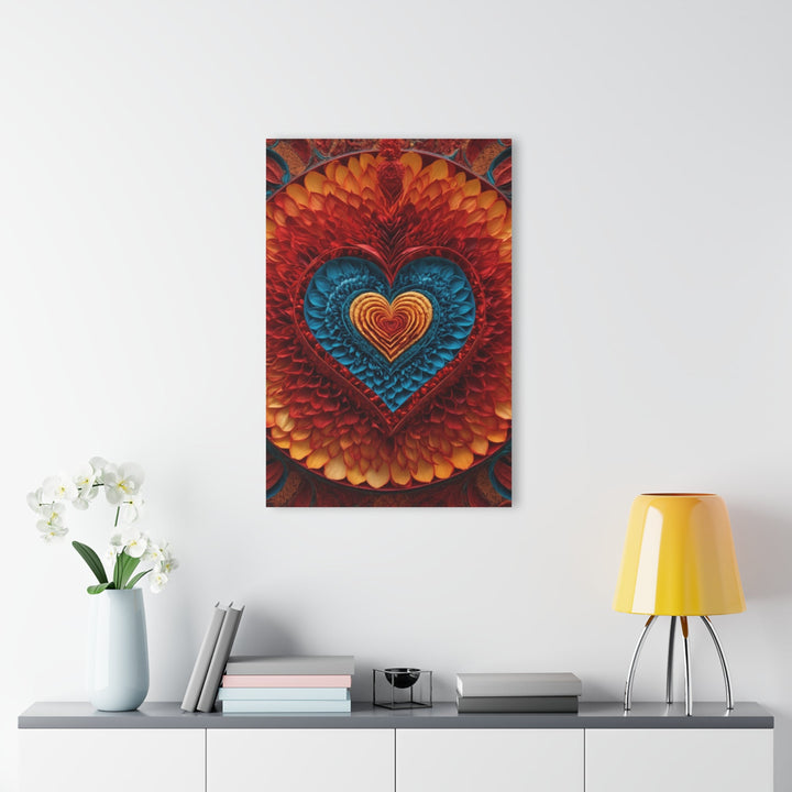 Vibrant Heart Layers - Acrylic Prints (French Cleat Hanging) - Home Decor - g(0D·IO) - 24" x 36" (Vertical) - 0.25'' -