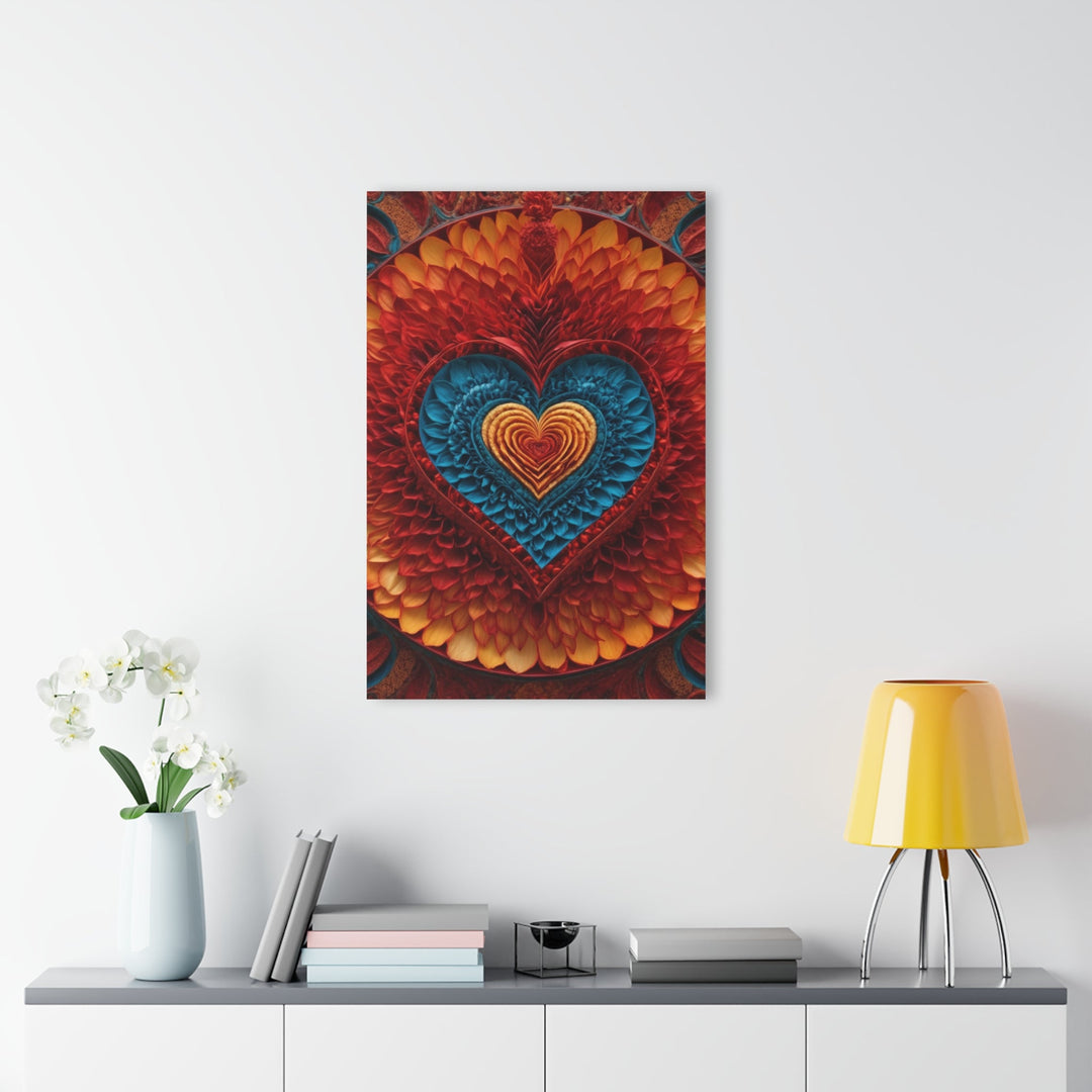Vibrant Heart Layers - Acrylic Prints (French Cleat Hanging) - Home Decor - g(0D·IO) - 24" x 36" (Vertical) - 0.25'' -