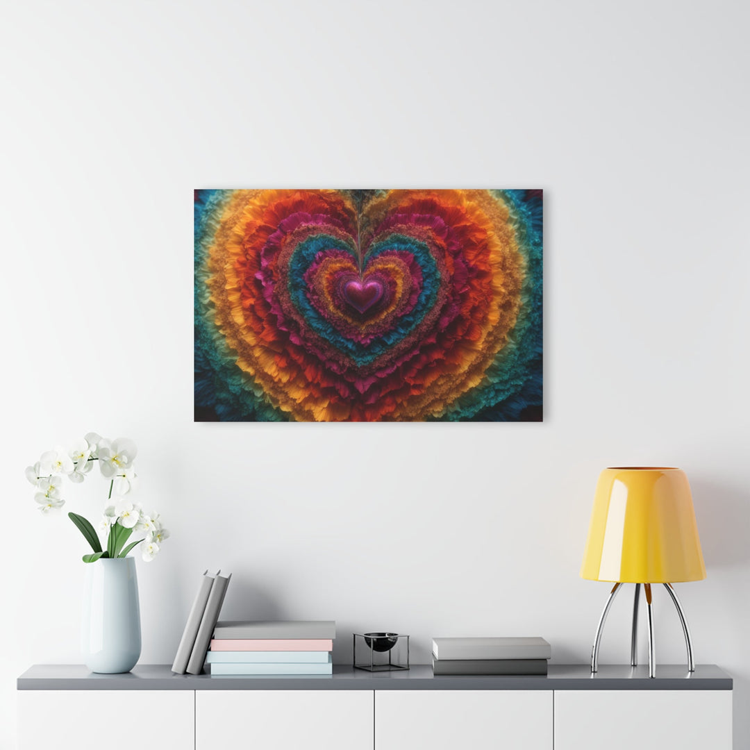 Vibrant Heart Layers - Acrylic Prints (French Cleat Hanging) - Home Decor - g(0D·IO) - 24" x 36" (Vertical) - 0.25'' -