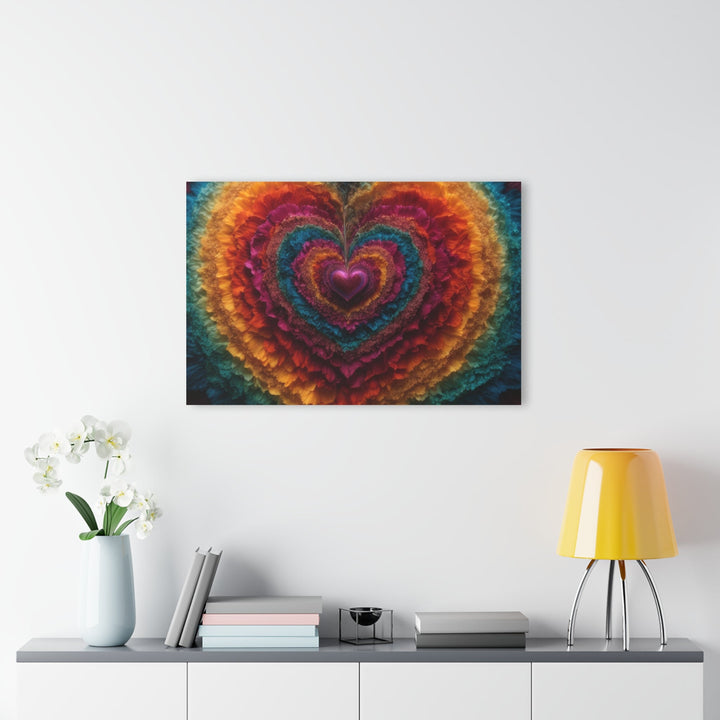 Vibrant Heart Layers - Acrylic Prints (French Cleat Hanging) - Home Decor - g(0D·IO) - 24" x 36" (Vertical) - 0.25'' -