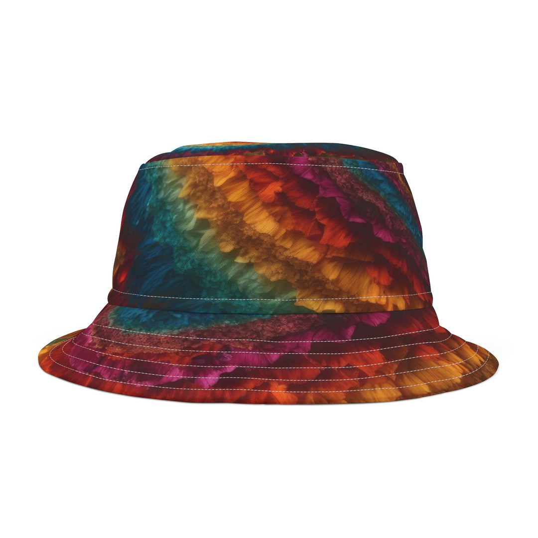 Vibrant Heart Layers - Bucket Hat - Hats - g(0D·IO) - Large - White stitching -