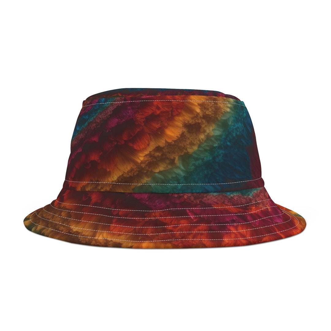 Vibrant Heart Layers - Bucket Hat - Hats - g(0D·IO) - Large - White stitching -