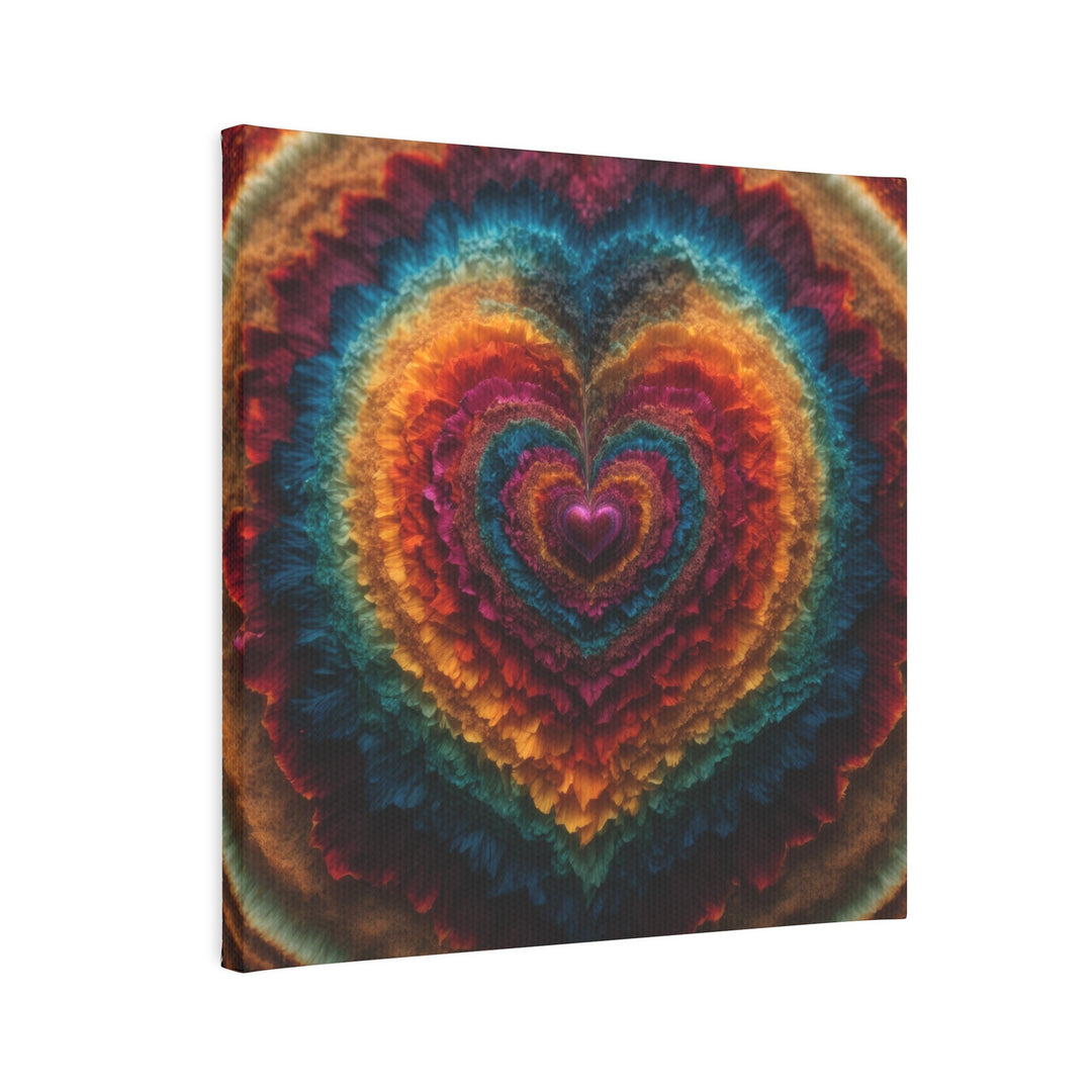 Vibrant Heart Layers - Canvas Photo Tile - Canvas - g(0D·IO) - 8" x 8" (Square) - 0.5" -