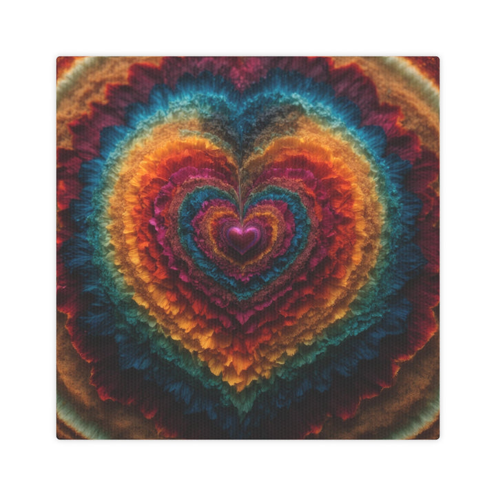 Vibrant Heart Layers - Canvas Photo Tile - Canvas - g(0D·IO) - 8" x 8" (Square) - 0.5" -