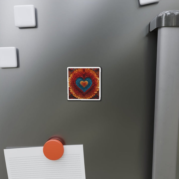 Vibrant Heart Layers - Die-cut Magnet - Home Decor - g(0D·IO) - 6 × 6" - Die-Cut - 1 pc
