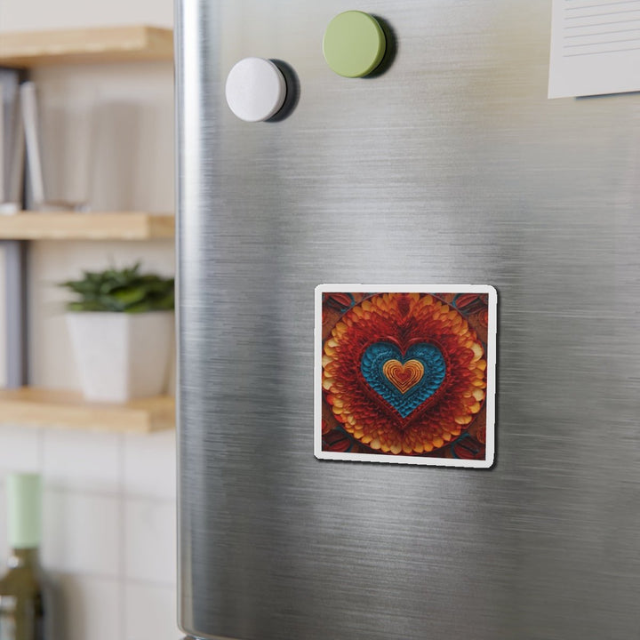 Vibrant Heart Layers - Die-cut Magnet - Home Decor - g(0D·IO) - 6 × 6" - Die-Cut - 1 pc
