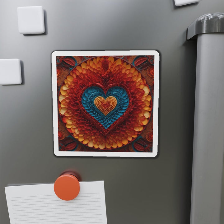 Vibrant Heart Layers - Die-cut Magnet - Home Decor - g(0D·IO) - 6 × 6" - Die-Cut - 1 pc