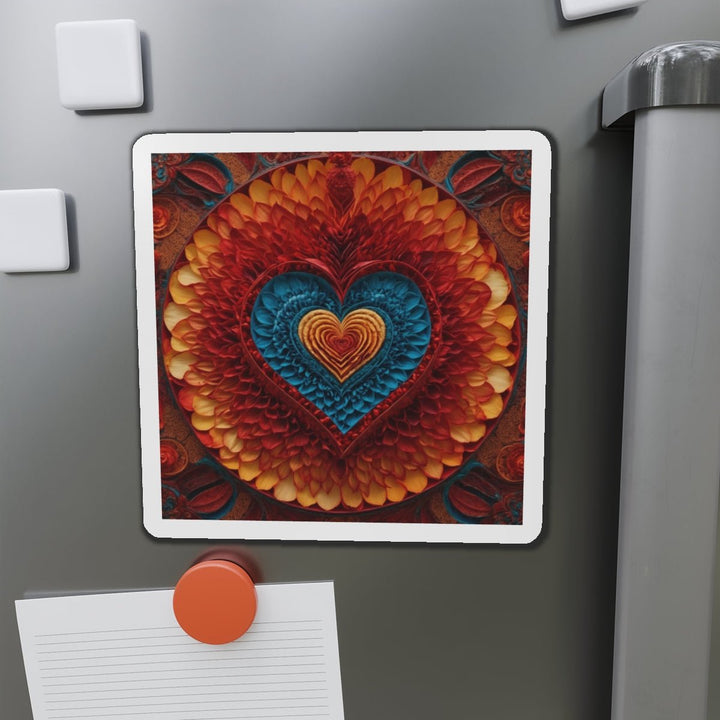 Vibrant Heart Layers - Die-cut Magnet - Home Decor - g(0D·IO) - 6 × 6" - Die-Cut - 1 pc