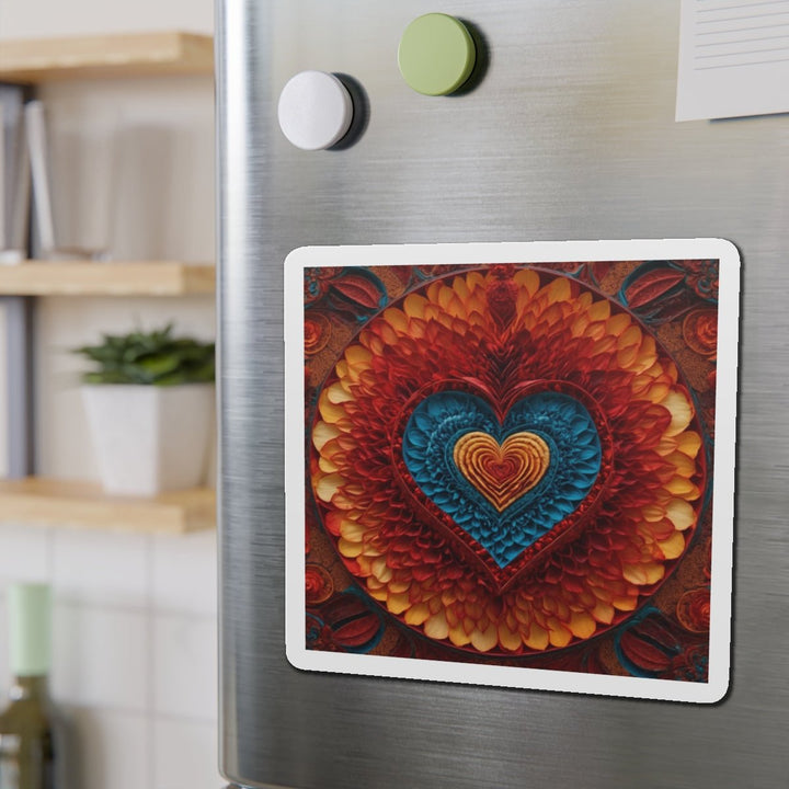 Vibrant Heart Layers - Die-cut Magnet - Home Decor - g(0D·IO) - 6 × 6" - Die-Cut - 1 pc