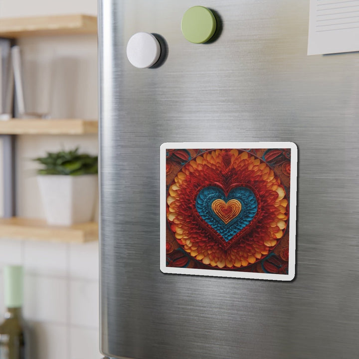 Vibrant Heart Layers - Die-cut Magnet - Home Decor - g(0D·IO) - 6 × 6" - Die-Cut - 1 pc