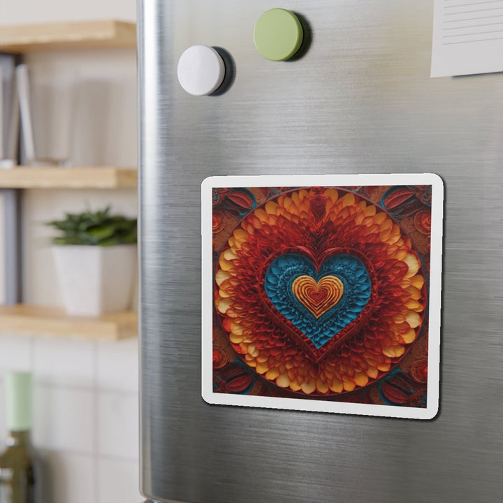 Vibrant Heart Layers - Die-cut Magnet - Home Decor - g(0D·IO) - 6 × 6" - Die-Cut - 1 pc