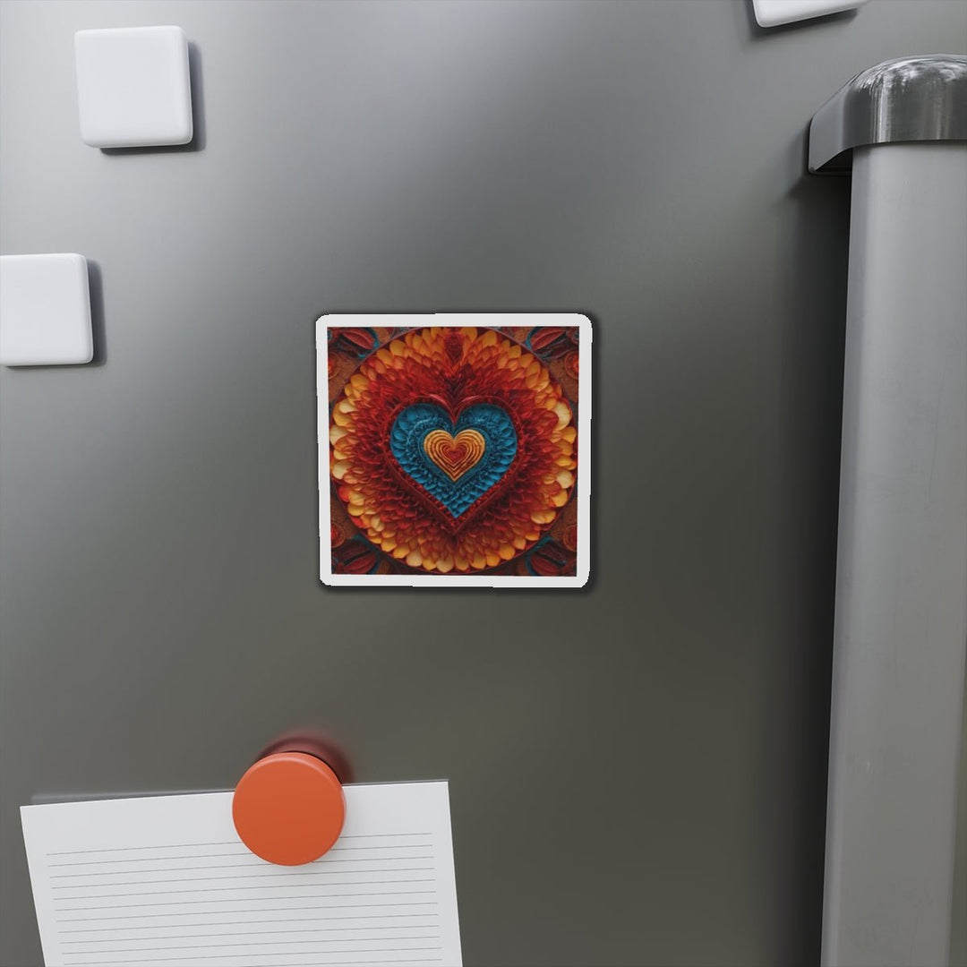 Vibrant Heart Layers - Die-cut Magnet - Home Decor - g(0D·IO) - 6 × 6" - Die-Cut - 1 pc