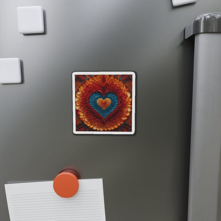 Vibrant Heart Layers - Die-cut Magnet - Home Decor - g(0D·IO) - 6 × 6" - Die-Cut - 1 pc