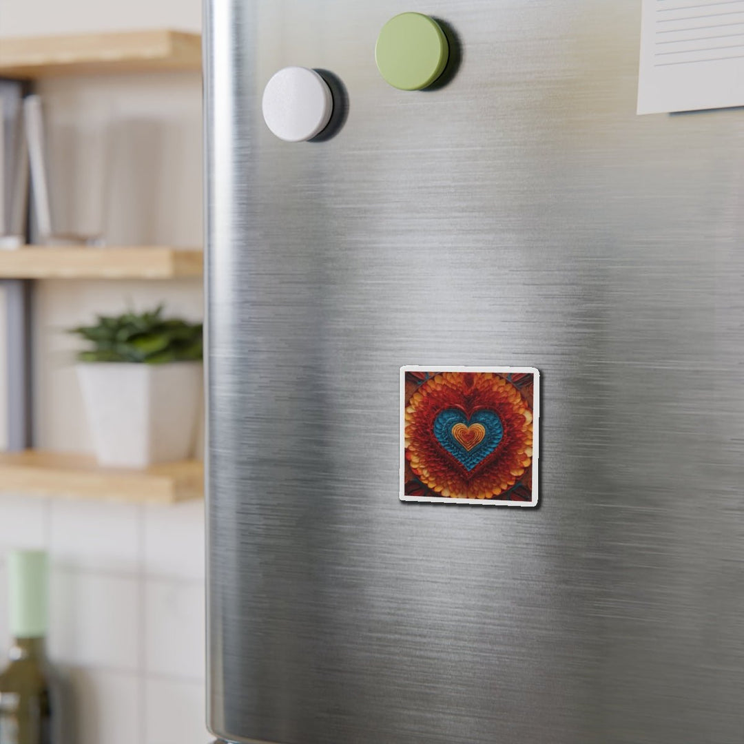 Vibrant Heart Layers - Die-cut Magnet - Home Decor - g(0D·IO) - 6 × 6" - Die-Cut - 1 pc