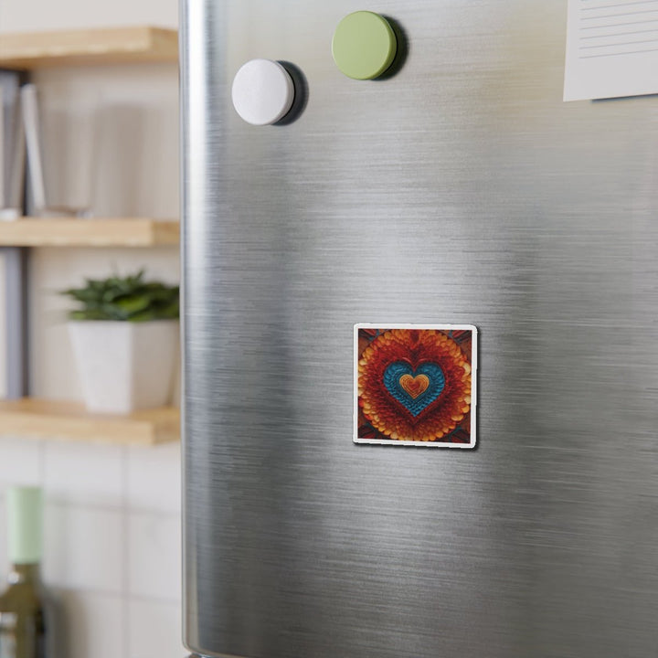 Vibrant Heart Layers - Die-cut Magnet - Home Decor - g(0D·IO) - 6 × 6" - Die-Cut - 1 pc