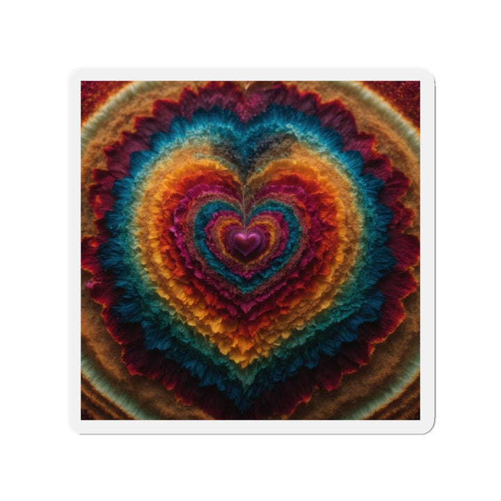 Vibrant Heart Layers - Die-cut Magnet - Home Decor - g(0D·IO) - 3" x 3" - Die-Cut - 1 pc