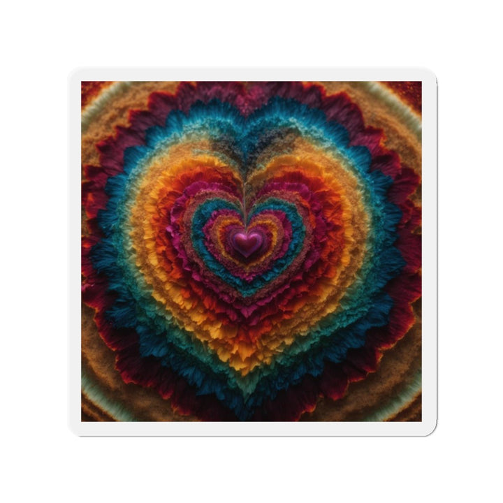 Vibrant Heart Layers - Die-cut Magnet - Home Decor - g(0D·IO) - 2" x 2" - Die-Cut - 1 pc