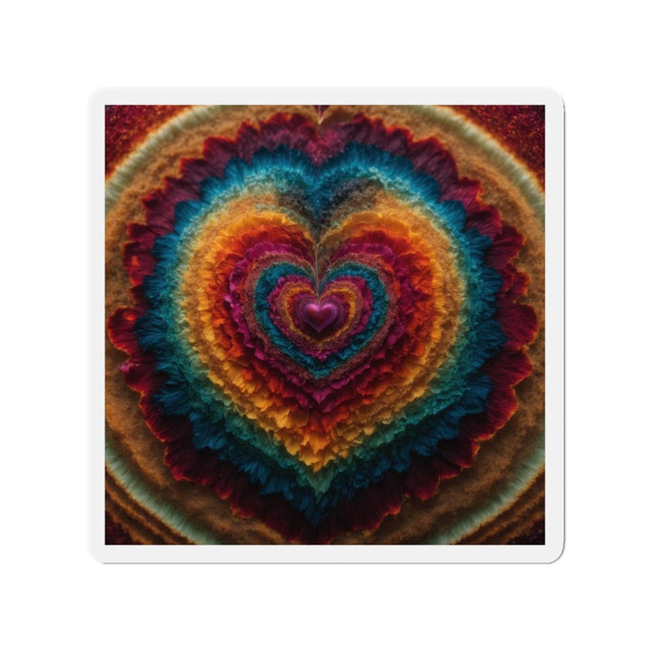 Vibrant Heart Layers - Die-cut Magnet - Home Decor - g(0D·IO) - 5" x 5" - Die-Cut - 1 pc