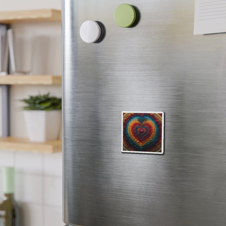Vibrant Heart Layers - Die-cut Magnet - Home Decor - g(0D·IO) - 6 × 6" - Die-Cut - 1 pc