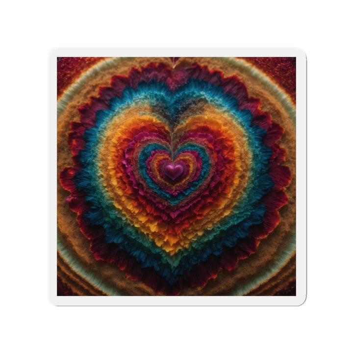 Vibrant Heart Layers - Die-cut Magnet - Home Decor - g(0D·IO) - 6 × 6" - Die-Cut - 1 pc
