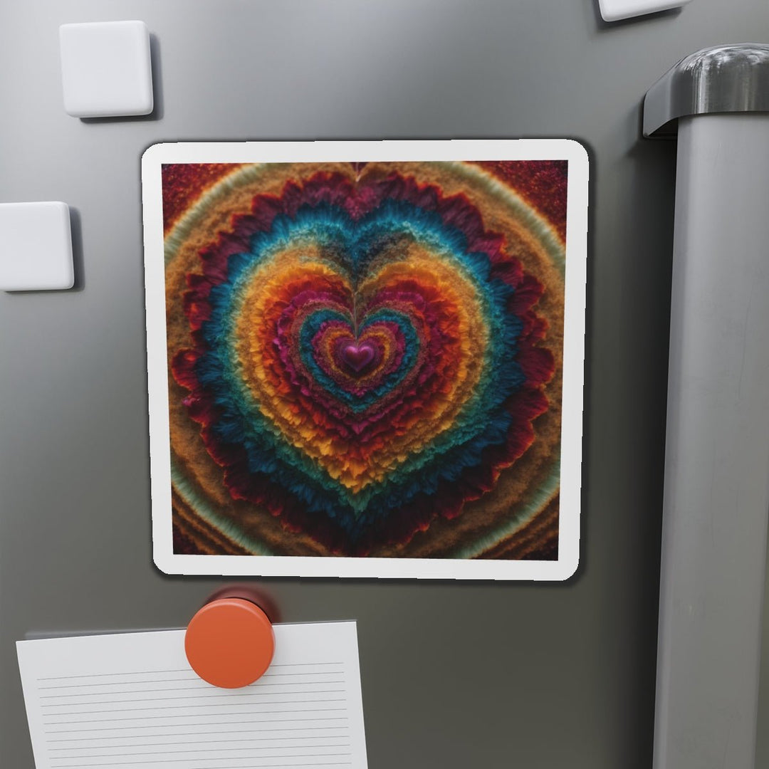 Vibrant Heart Layers - Die-cut Magnet - Home Decor - g(0D·IO) - 6 × 6" - Die-Cut - 1 pc