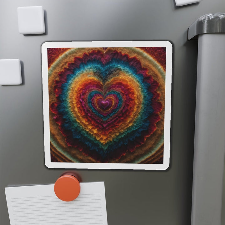Vibrant Heart Layers - Die-cut Magnet - Home Decor - g(0D·IO) - 6 × 6" - Die-Cut - 1 pc