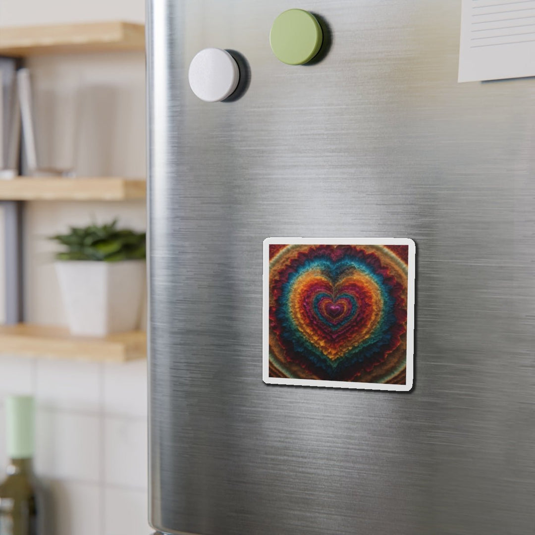 Vibrant Heart Layers - Die-cut Magnet - Home Decor - g(0D·IO) - 6 × 6" - Die-Cut - 1 pc