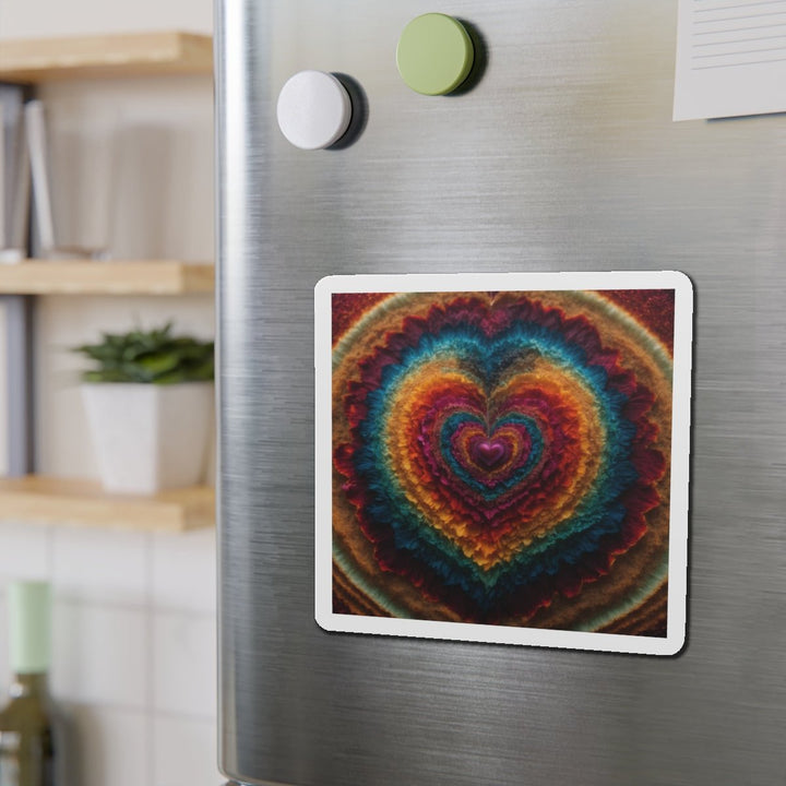 Vibrant Heart Layers - Die-cut Magnet - Home Decor - g(0D·IO) - 6 × 6" - Die-Cut - 1 pc