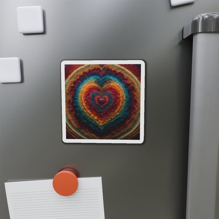 Vibrant Heart Layers - Die-cut Magnet - Home Decor - g(0D·IO) - 6 × 6" - Die-Cut - 1 pc