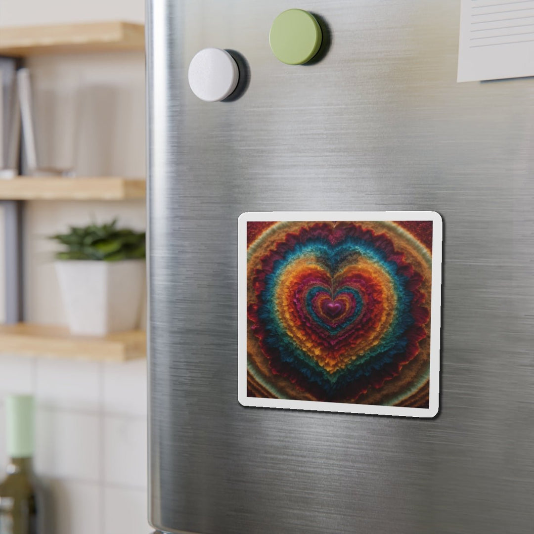 Vibrant Heart Layers - Die-cut Magnet - Home Decor - g(0D·IO) - 6 × 6" - Die-Cut - 1 pc